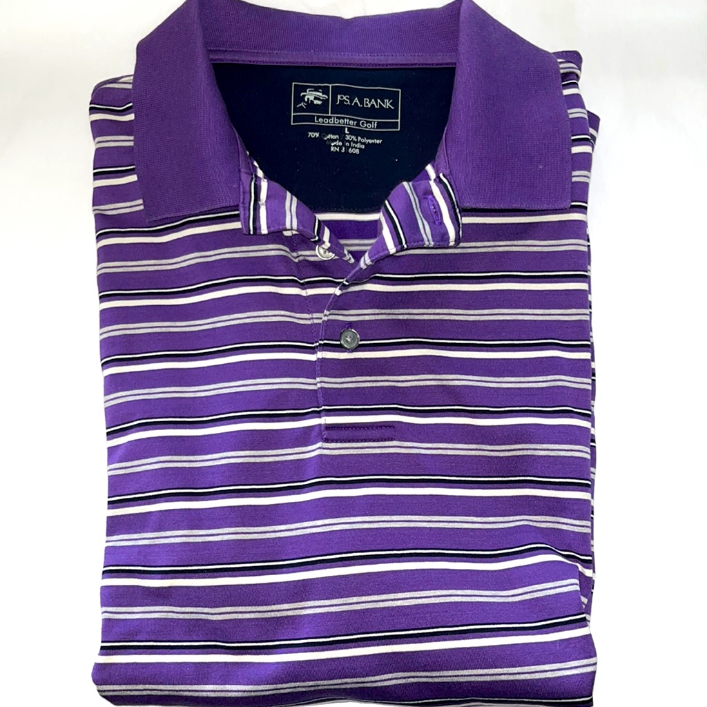 Jos A Bank Leadbetter Golf Short Sleeved Shirt Large